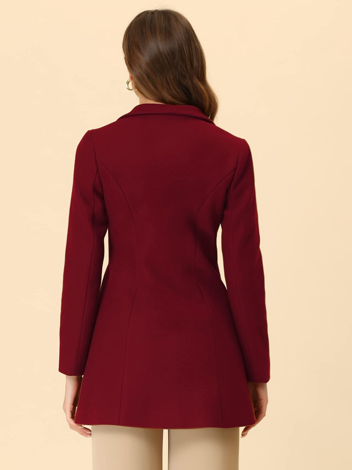 UrbanElegance Women's Business Casual Mid-Long Winter Coat
