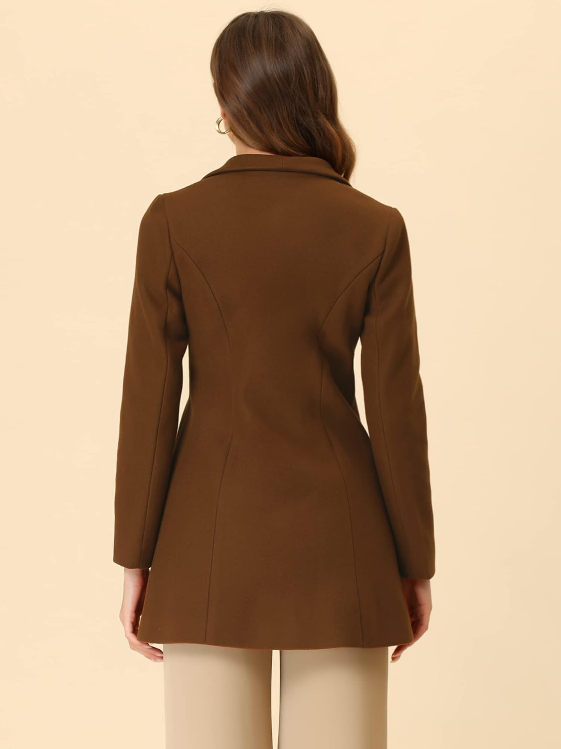 UrbanElegance Women's Business Casual Mid-Long Winter Coat