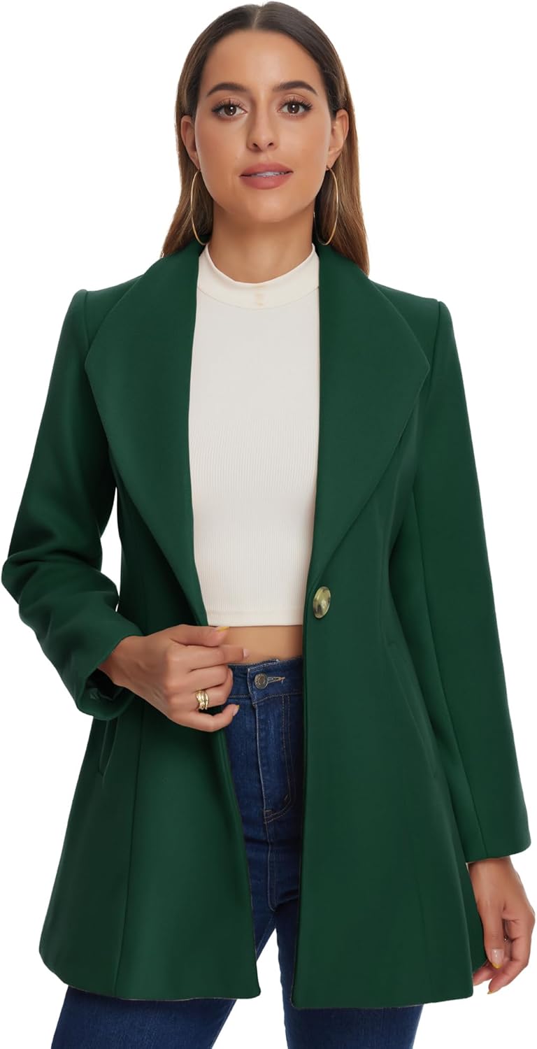 UrbanElegance Women's Business Casual Mid-Long Winter Coat