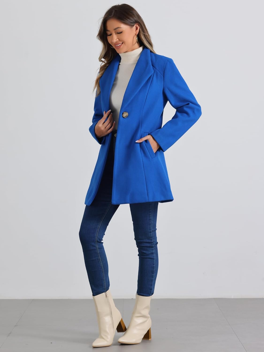 UrbanElegance Women's Business Casual Mid-Long Winter Coat