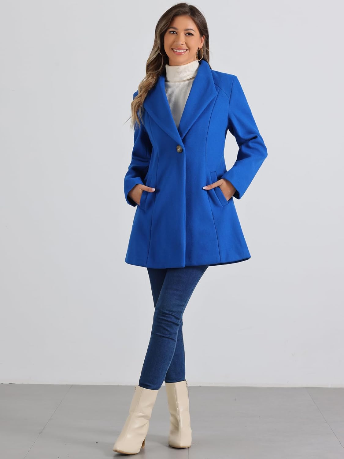 UrbanElegance Women's Business Casual Mid-Long Winter Coat