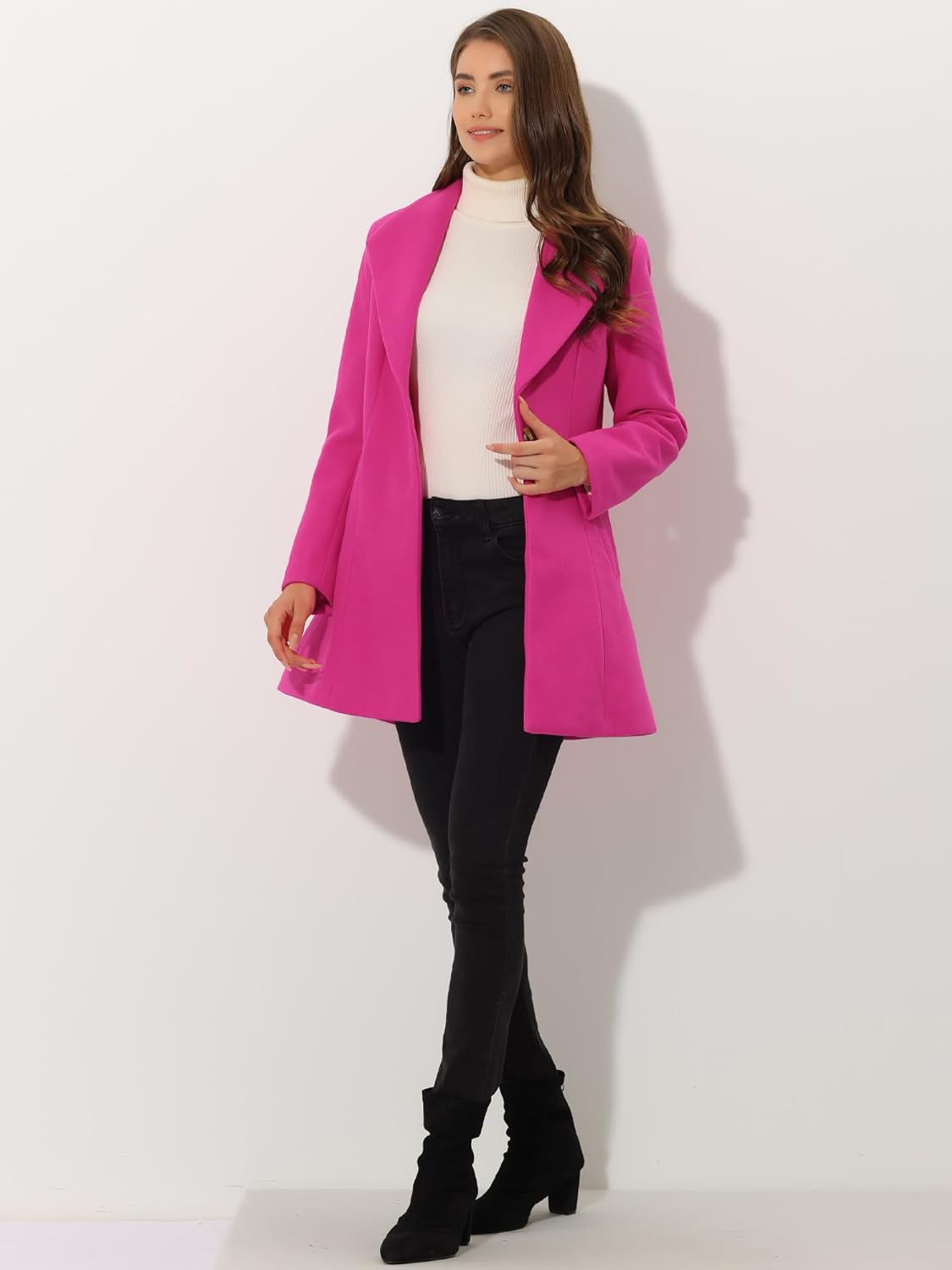 UrbanElegance Women's Business Casual Mid-Long Winter Coat