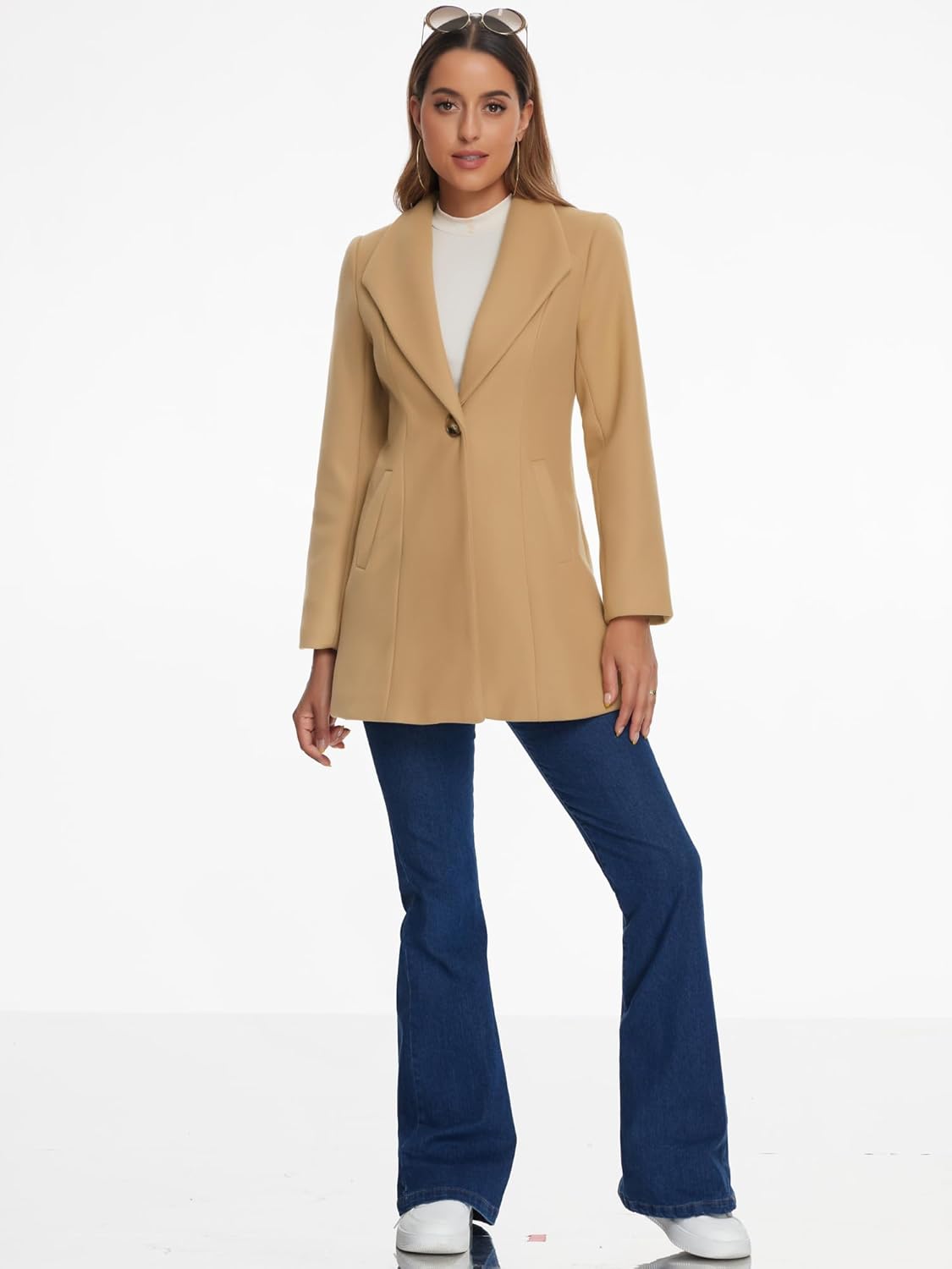 UrbanElegance Women's Business Casual Mid-Long Winter Coat