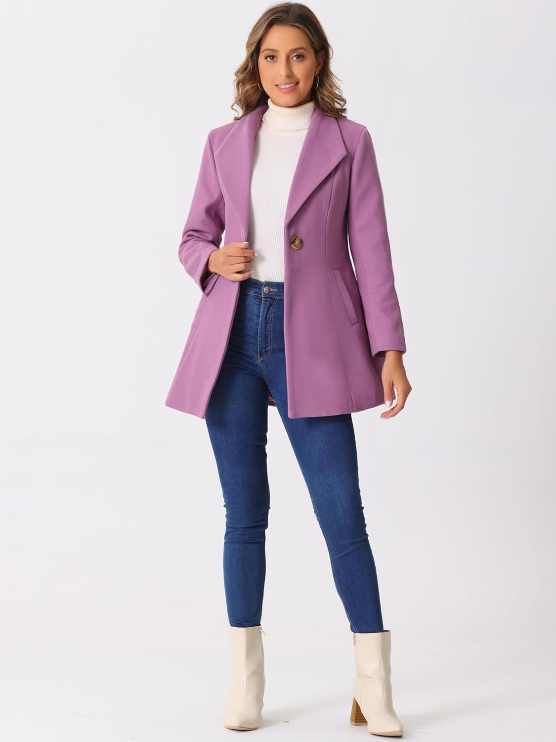 UrbanElegance Women's Business Casual Mid-Long Winter Coat