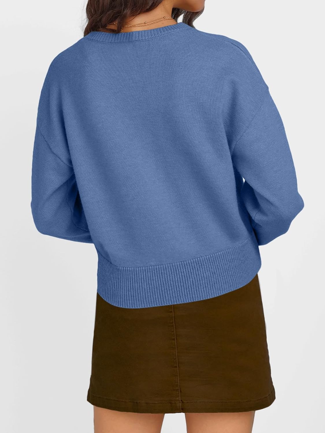 Laura Fox - Cropped Cardigan Lightweight Cotton Knit Sweater.