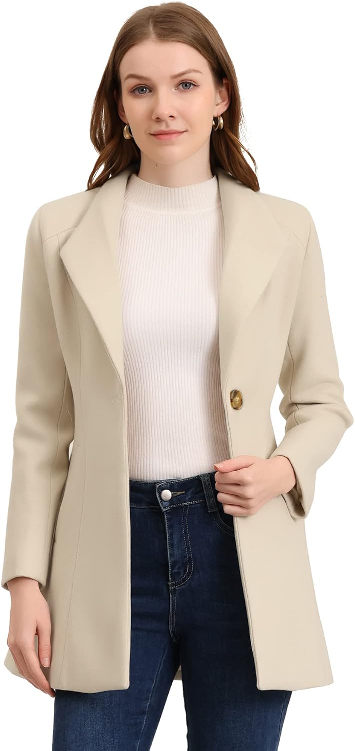 UrbanElegance Women's Business Casual Mid-Long Winter Coat