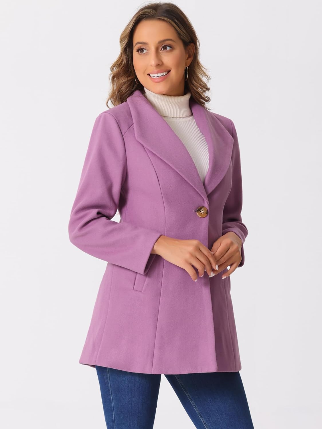 UrbanElegance Women's Business Casual Mid-Long Winter Coat