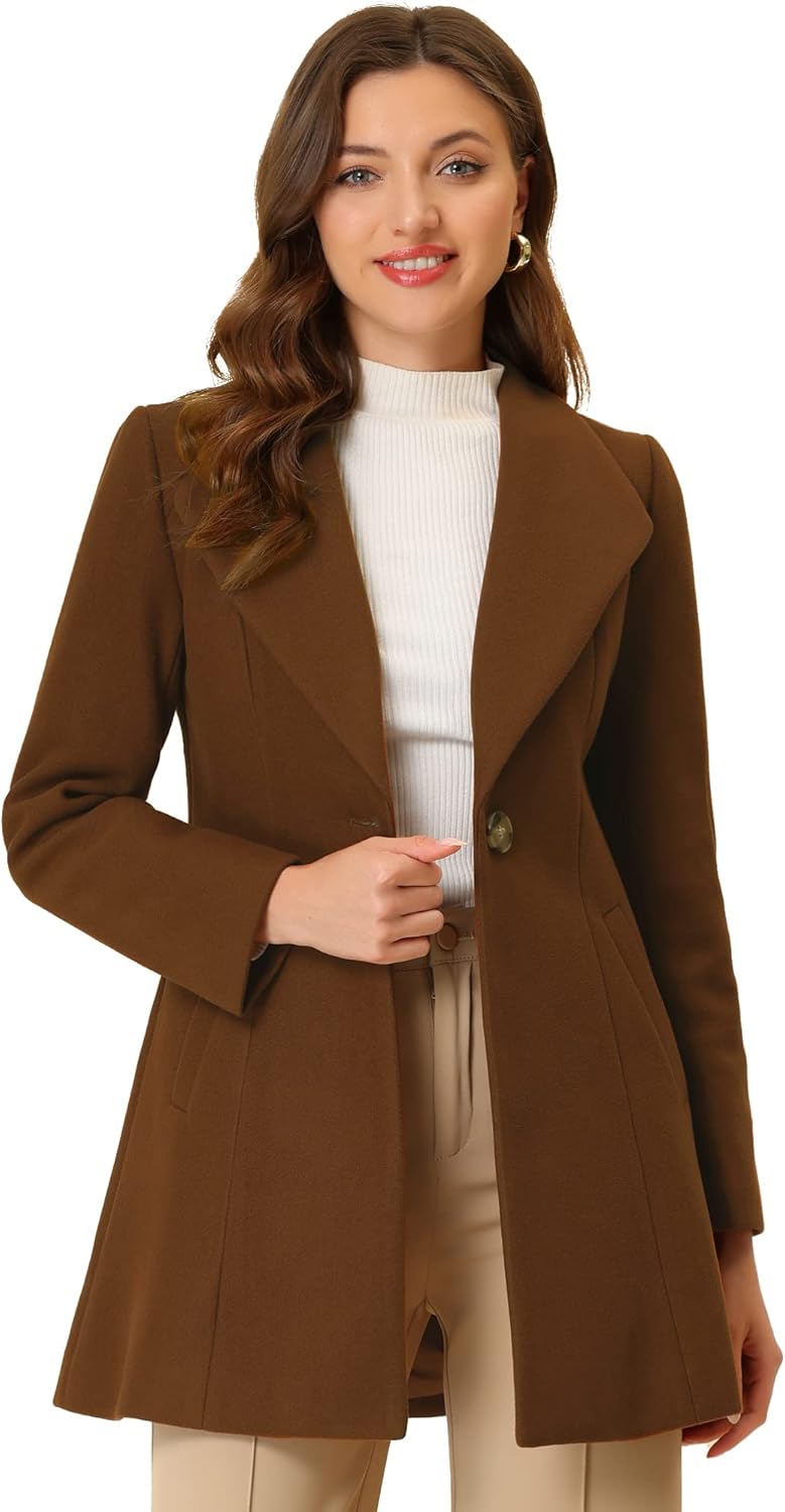 UrbanElegance Women's Business Casual Mid-Long Winter Coat