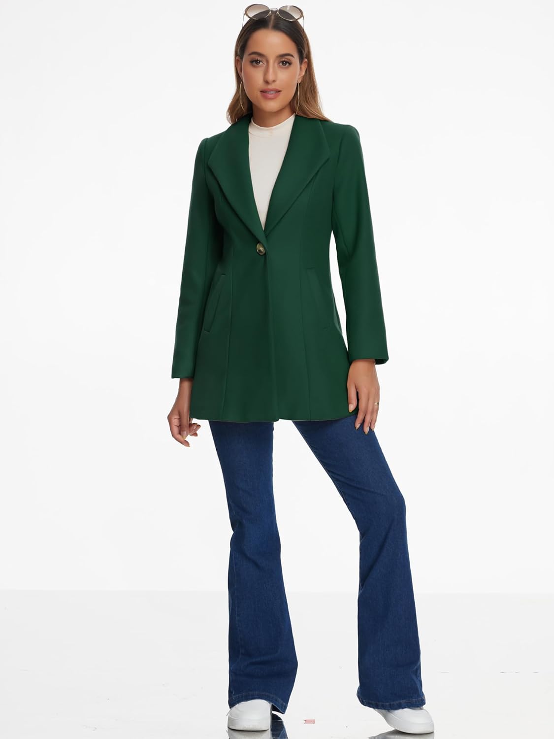 UrbanElegance Women's Business Casual Mid-Long Winter Coat