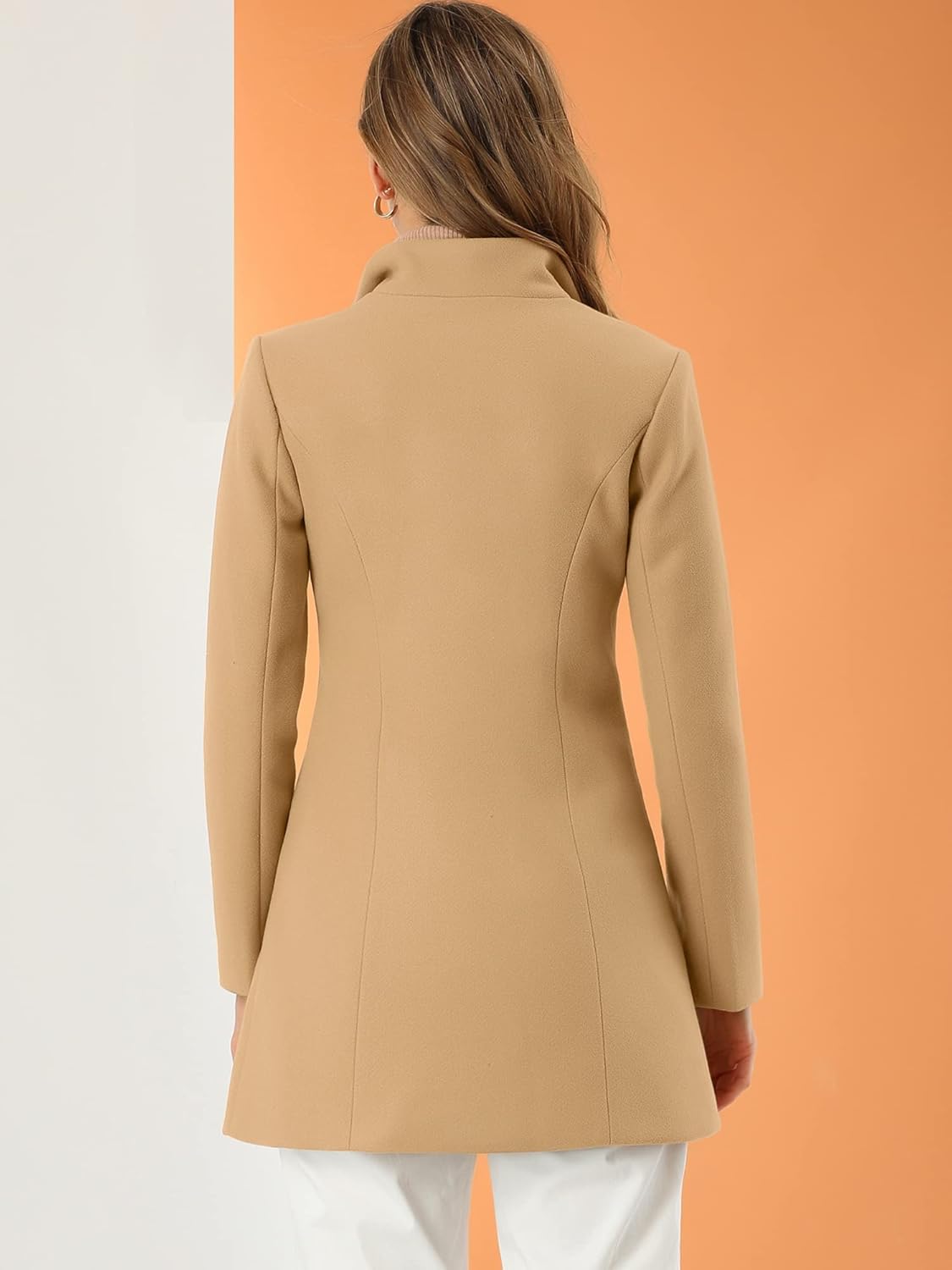 UrbanElegance Women's Business Casual Mid-Long Winter Coat