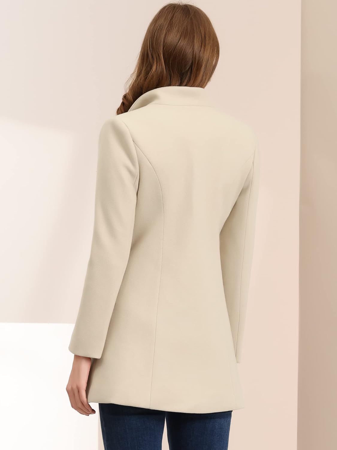UrbanElegance Women's Business Casual Mid-Long Winter Coat