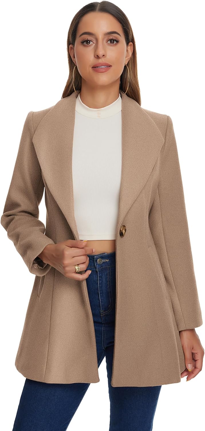 UrbanElegance Women's Business Casual Mid-Long Winter Coat