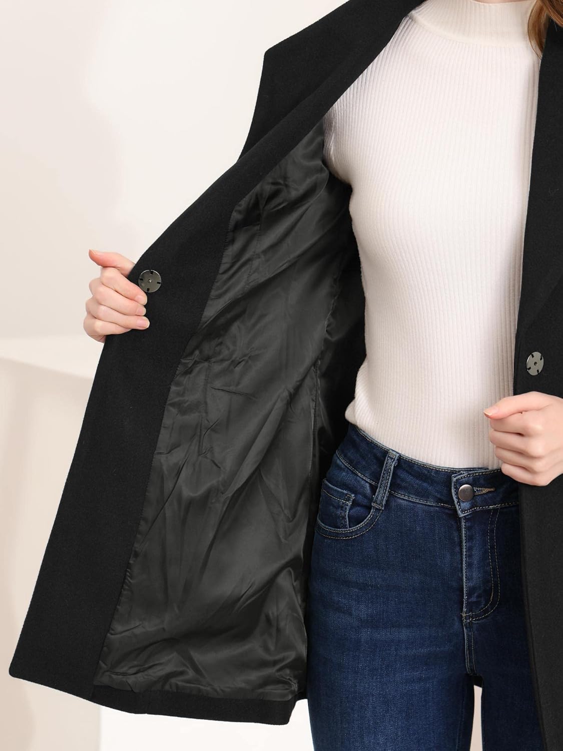 UrbanElegance Women's Business Casual Mid-Long Winter Coat