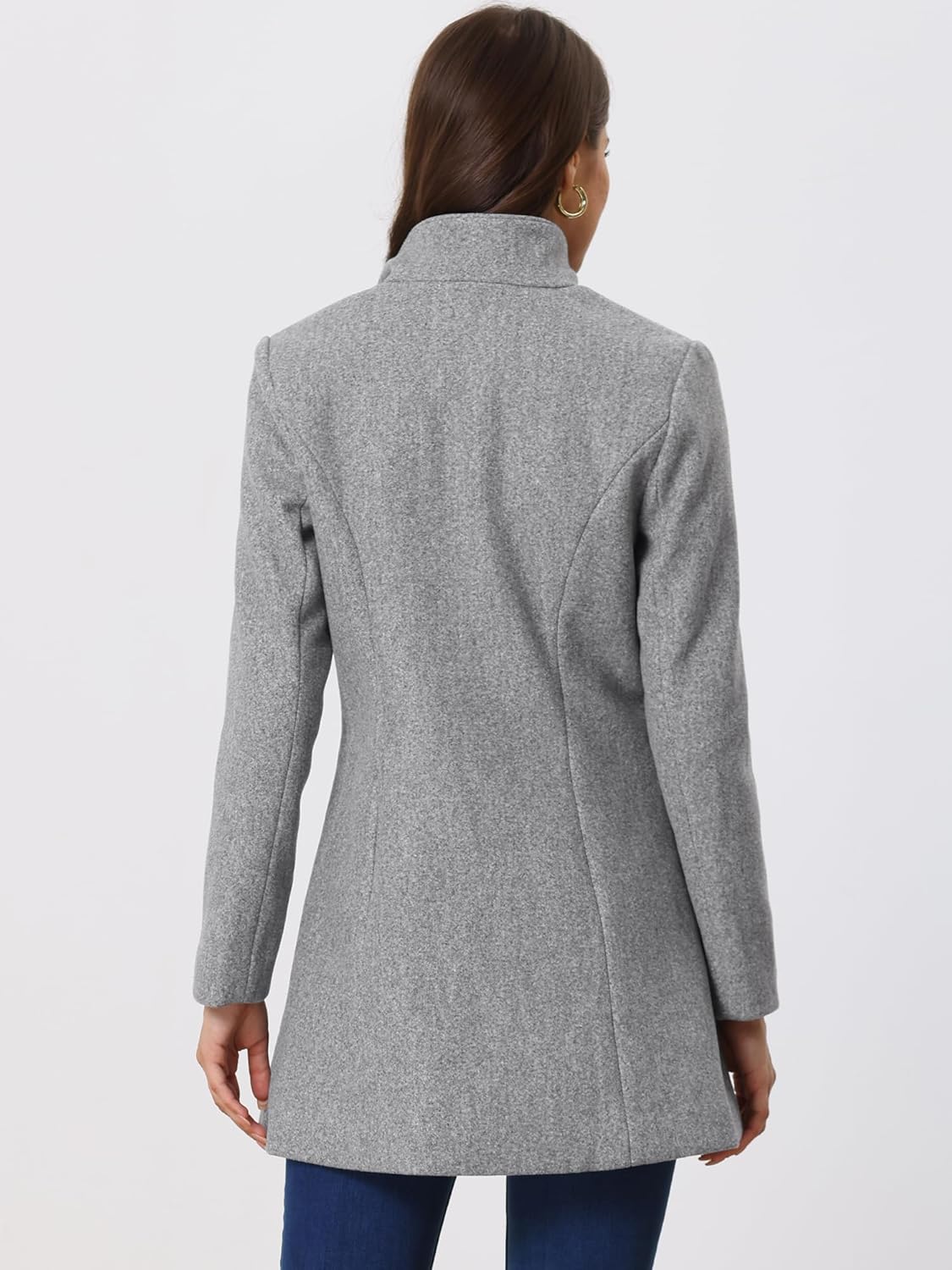 UrbanElegance Women's Business Casual Mid-Long Winter Coat