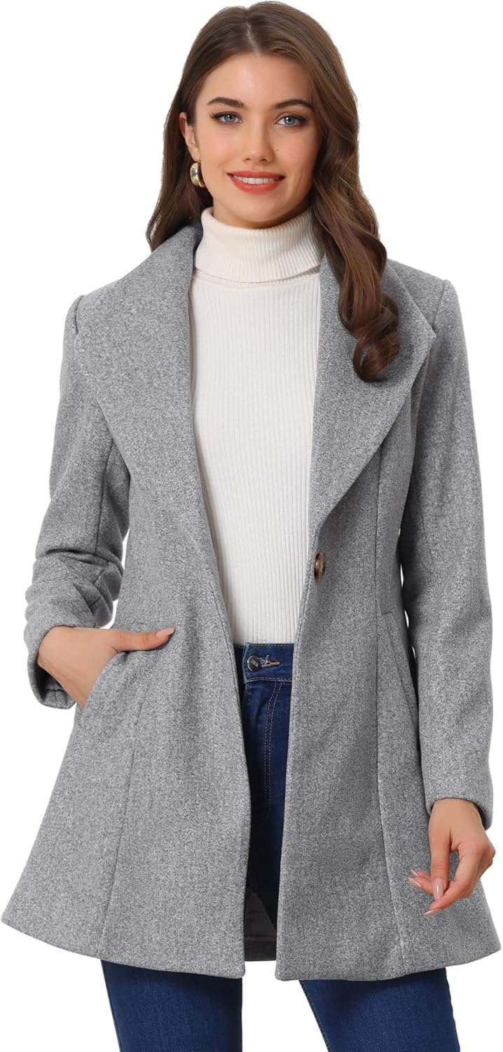 UrbanElegance Women's Business Casual Mid-Long Winter Coat