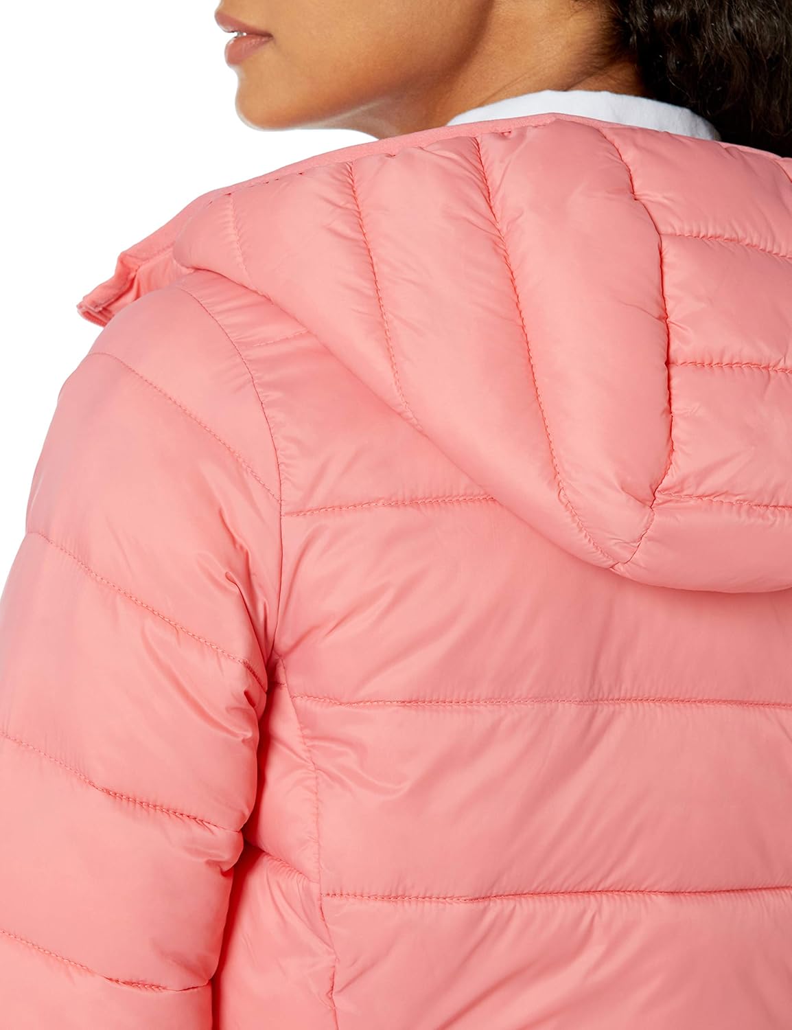NimbusWear Essentials Women's Lightweight Water-Resistant Packable Hooded Puffer Coat.