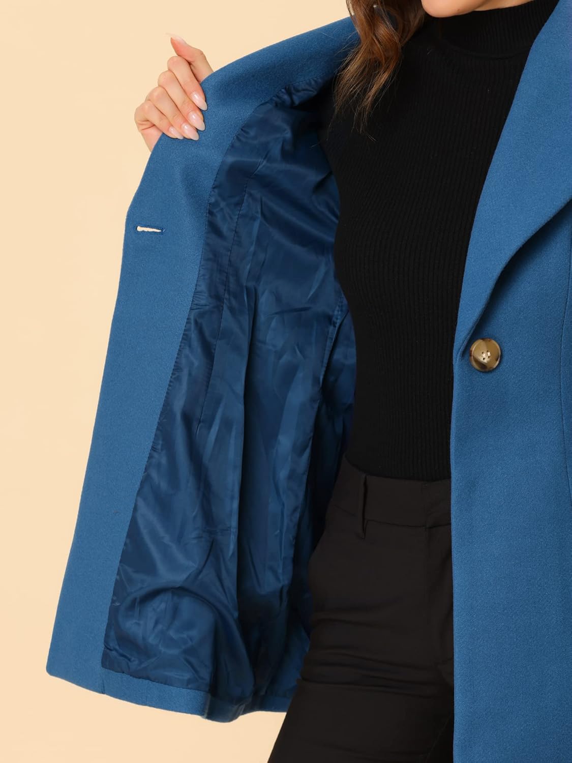 UrbanElegance Women's Business Casual Mid-Long Winter Coat