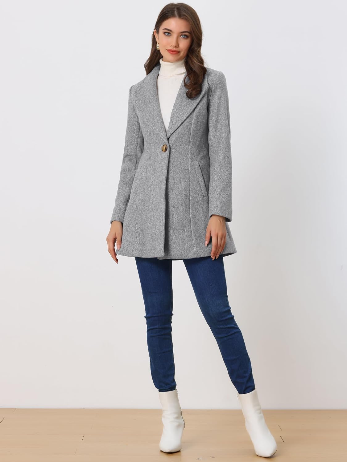 UrbanElegance Women's Business Casual Mid-Long Winter Coat