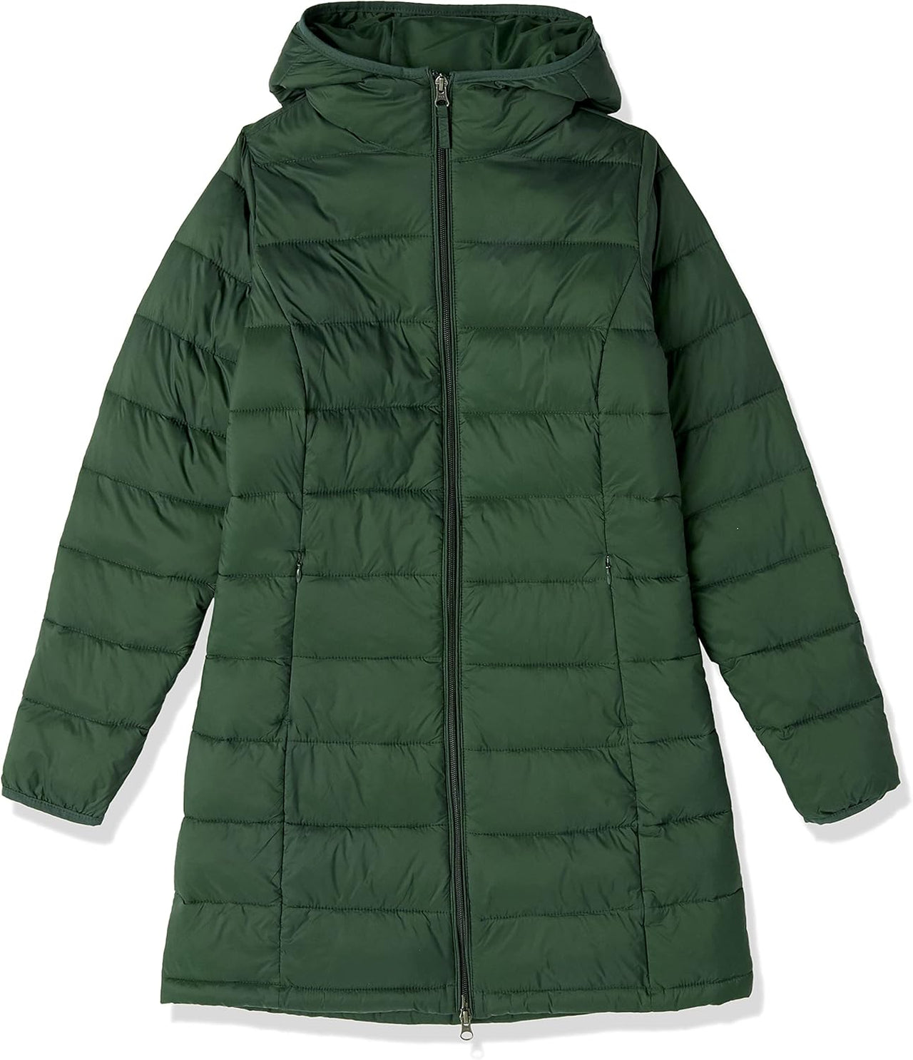 NimbusWear Essentials Women's Lightweight Water-Resistant Packable Hooded Puffer Coat.