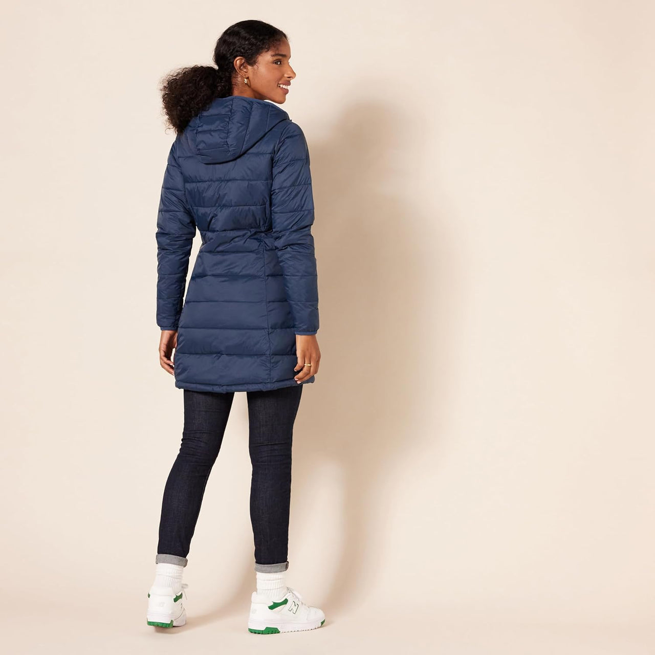 NimbusWear Essentials Women's Lightweight Water-Resistant Packable Hooded Puffer Coat.