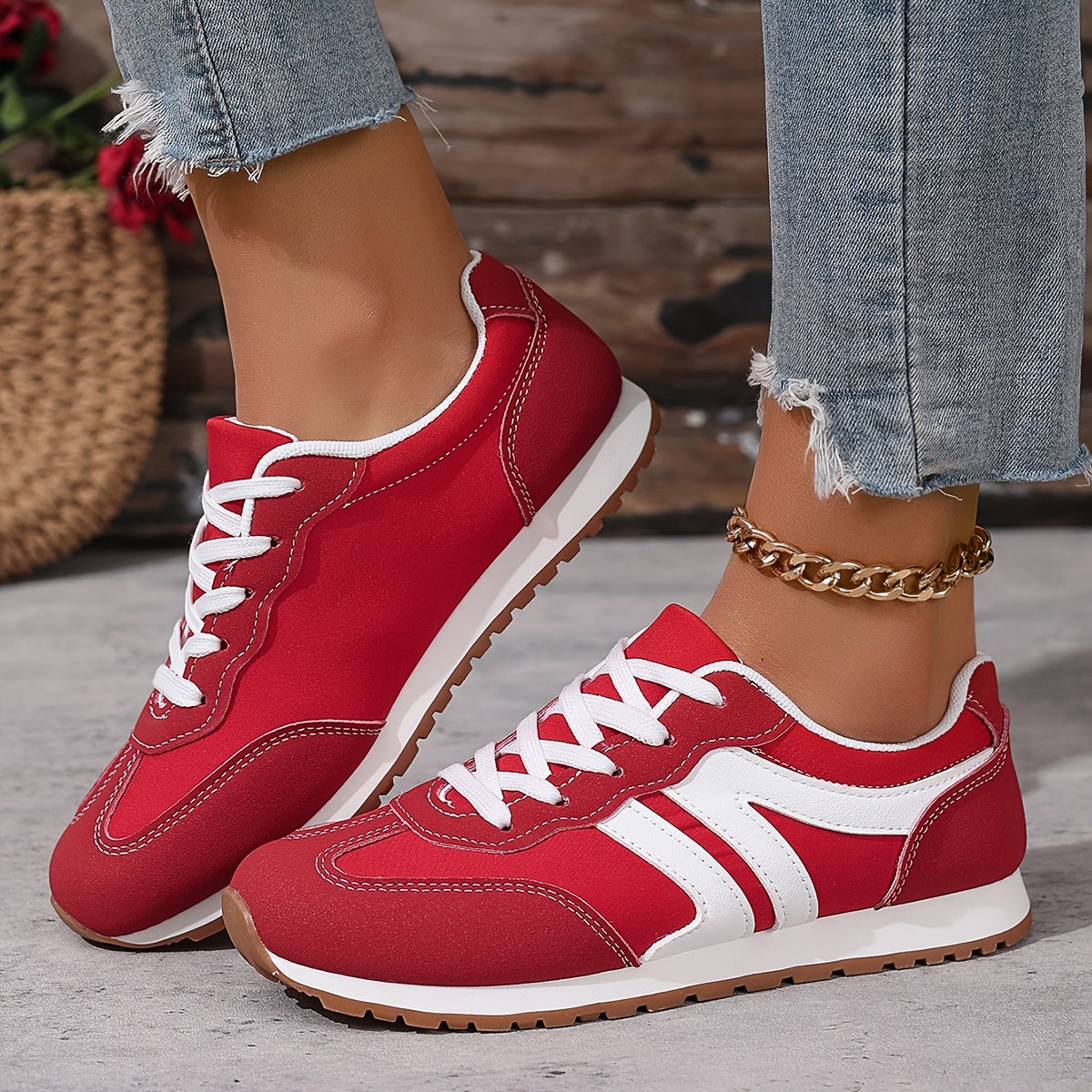 Womens De-Xun,Trendy All-Season Casual Sneakers