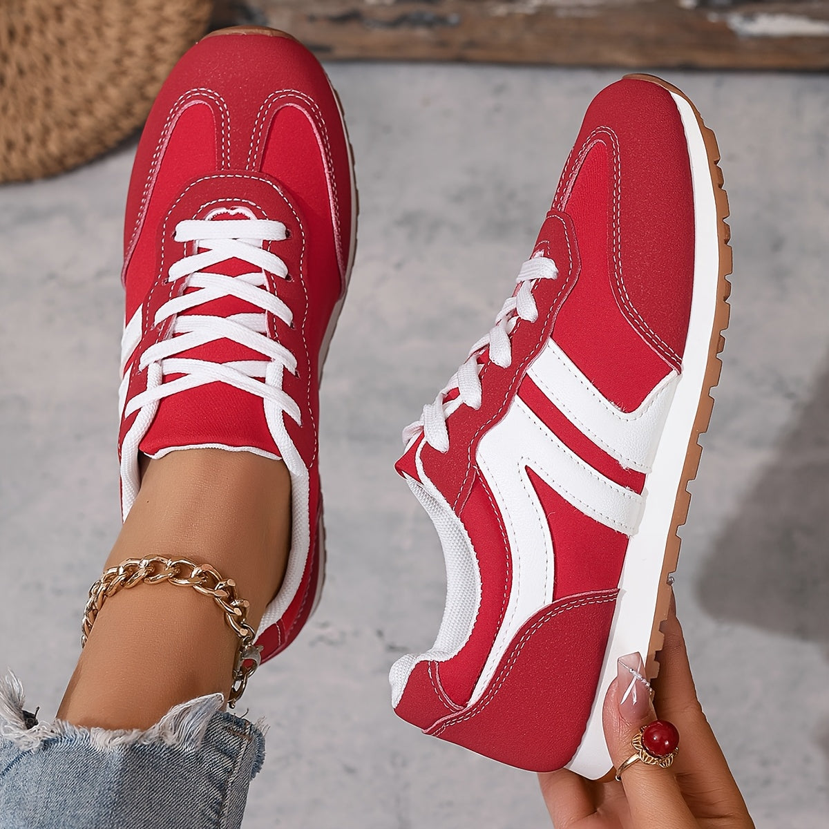 Womens De-Xun,Trendy All-Season Casual Sneakers