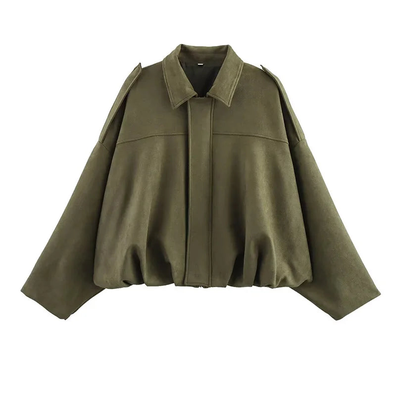 VelvetAero Women's Bomber Jackets - Long Sleeve Vintage Outerwear.