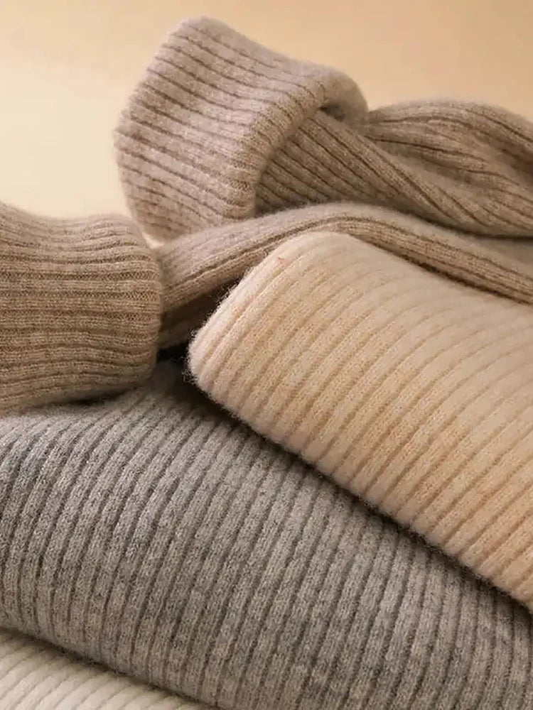 HeliWarm Women Autumn Turtleneck Knitted Sweater - Fall Winter