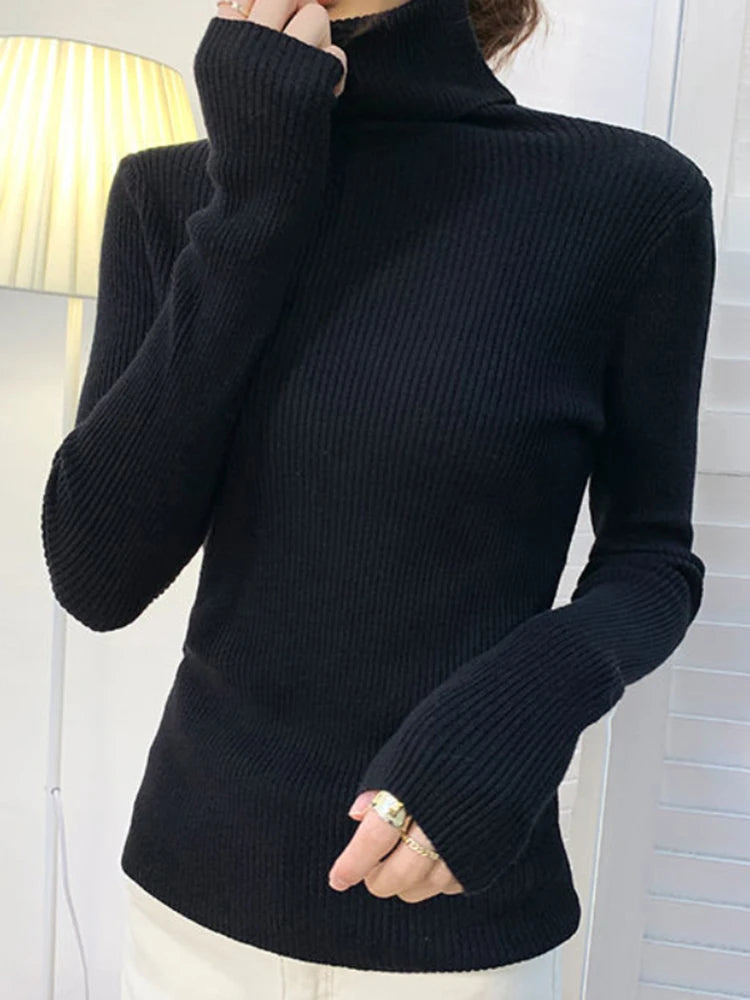 HeliWarm Women Autumn Turtleneck Knitted Sweater - Fall Winter