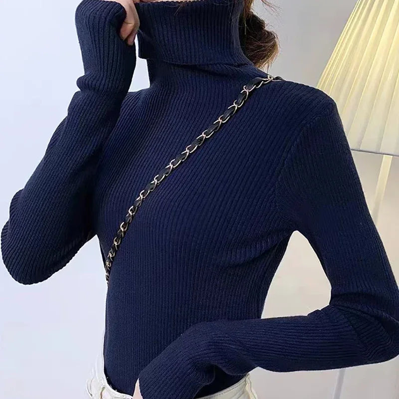 HeliWarm Women Autumn Turtleneck Knitted Sweater - Fall Winter