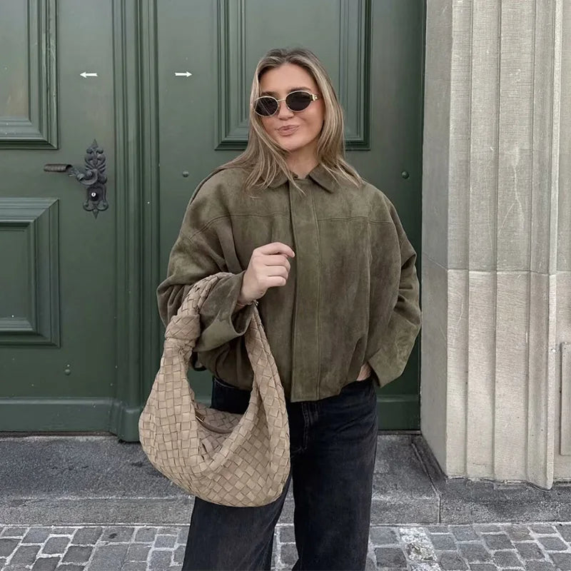 VelvetAero Women's Bomber Jackets - Long Sleeve Vintage Outerwear.
