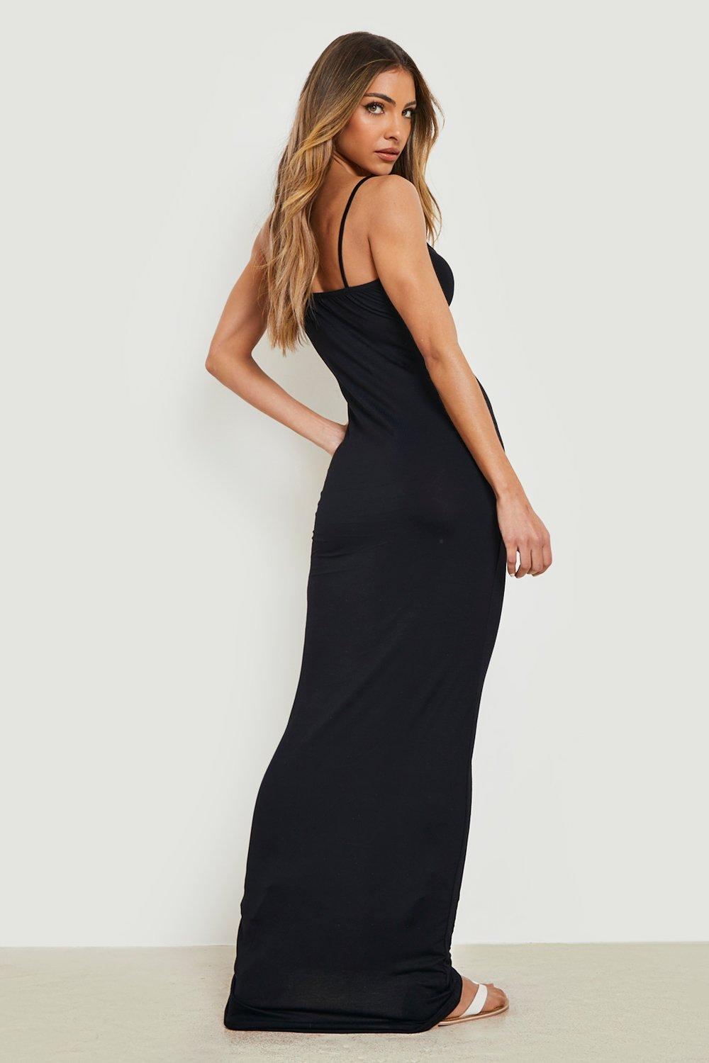 Dark Mirage - Black Dress Streetwear Solid Casual Elegant Party Dress