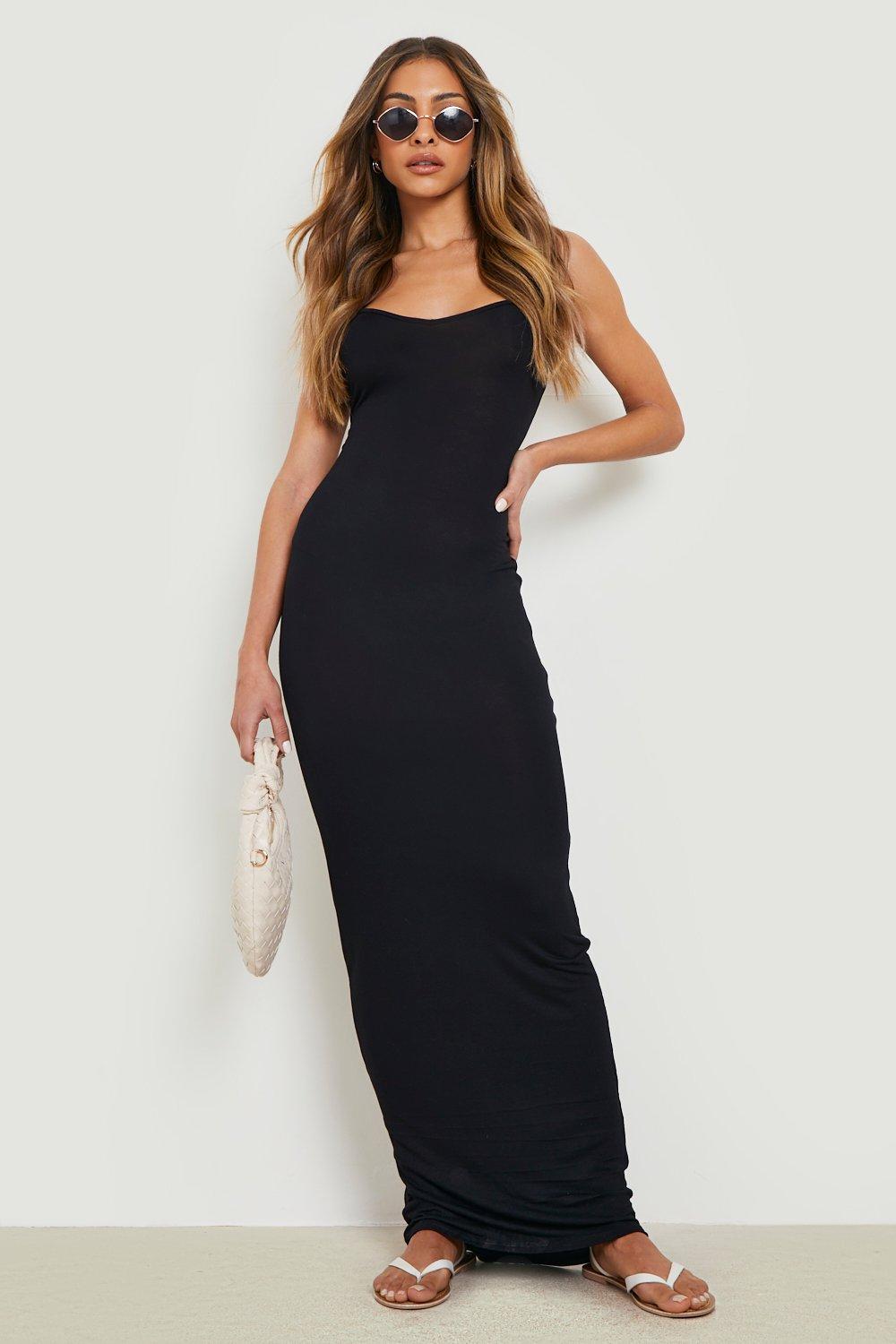 Dark Mirage - Black Dress Streetwear Solid Casual Elegant Party Dress