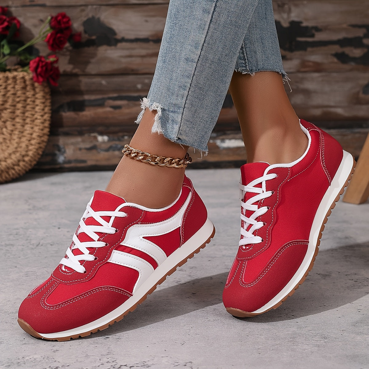 Womens De-Xun,Trendy All-Season Casual Sneakers